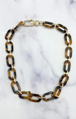 Golden Stella - NN79317-005 - 72721 Accessories Not A Secret Necklace - Tortoise/Gold