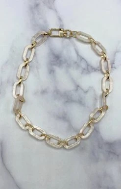 Golden Stella - NN79317-002 - 8321 Not A Secret Necklace - Peach/Gold Accessories