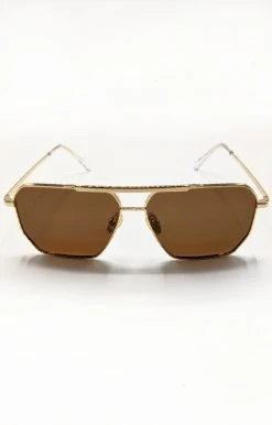 Billini/Banbe - B-1007-The Huntington - 61821 BANBE - The Huntington Sunglasses - Gold/Brown Accessories
