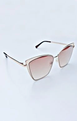 DIFF - BECKY-GD-BG18 - 61922 Accessories DIFF - Becky Brush Gold Flash Brown Gradient Sunglasses