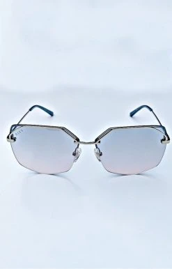 DIFF - BREE-DE01-0239-SVLFN - 61922 Accessories DIFF - Bree Silver Blue To Lavender Flash Sunglasses