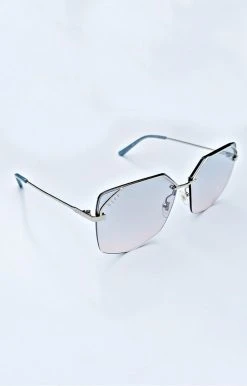 DIFF - BREE-DE01-0239-SVLFN - 61922 Accessories DIFF - Bree Silver Blue To Lavender Flash Sunglasses