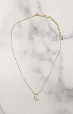 Perfectly Priscilla All Locked Up Necklace - Gold Accessories