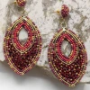 Golden Stella - EP26199-001 - 91621 Accessories Speak Plainly Earrings - Burgundy/Gold