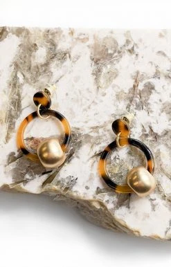 Golden Stella - EP29546-004 - 101521 The Beat Goes On Earrings - Tortoise