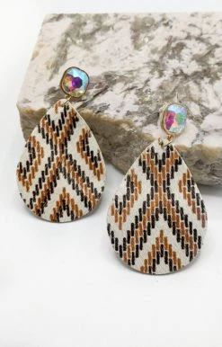 Golden Stella - EP35965-012 - 111721 Perfect Impression Print Earrings - Beige Accessories