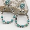 You Fashion Wholesale - 73923 - 112121 Accessories Just One Chance Earrings - Silver/Turquoise