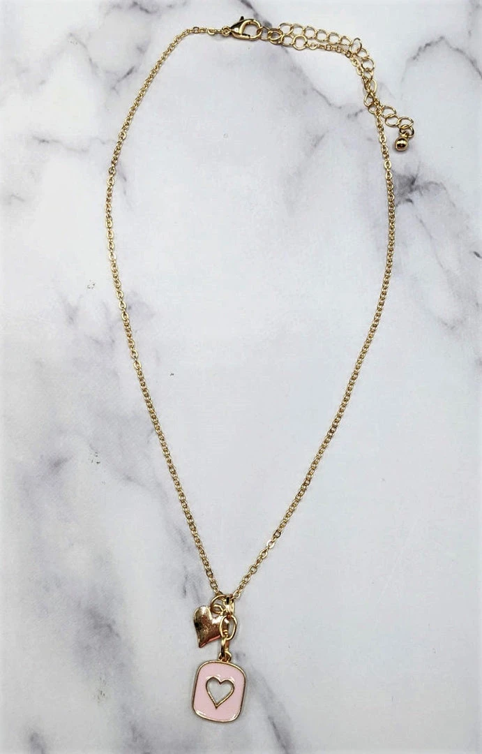 What's Hot - QN44026DPK - 31122 Accessories Social Sweetheart Necklace - Pink