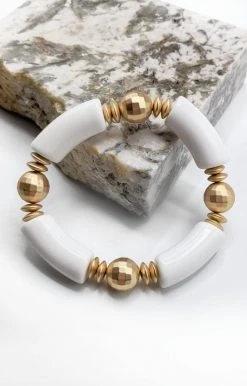 What's Hot - EMB1073WHT - 3922 Play Your Tune Bracelet - White