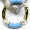 What's Hot - B-1326-BL - 32322 So Thankful Bracelet - Blue/Gold Accessories