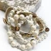 Southern Grace - AB9476 - 4422 Love Endlessly Bracelet Set - Ivory/Leopard
