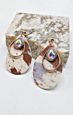 Southern Grace - AE9638CH - 52822 Space Cowgirl Earrings - Brown Accessories