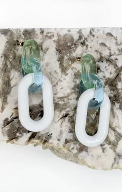Avenue Zoe - O3IOE3959 - 6922 On Your Way Earrings - White/Blue Accessories
