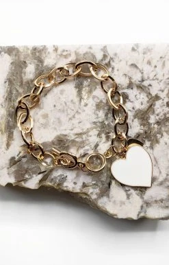 What's Hot - QB2236GDWH - 62922 Your Heart & Soul Bracelet - White