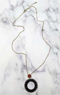 Golden Stella - NW7307 - 3822 Innocent Heart Necklace - Black