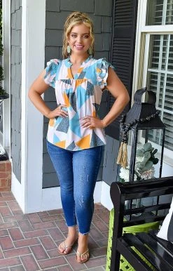 Entro - T18330 - 61822 TOPS Be Sweet Print Top - Multi