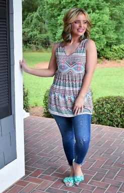 Heimish - ST2011-12 - 72022 TOPS On Second Thought Print Top - Multi