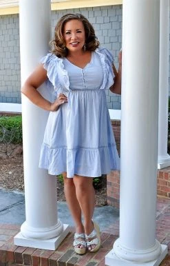 White Birch - D90129 - 3422 On The Way Dress - Sky Blue DRESSES