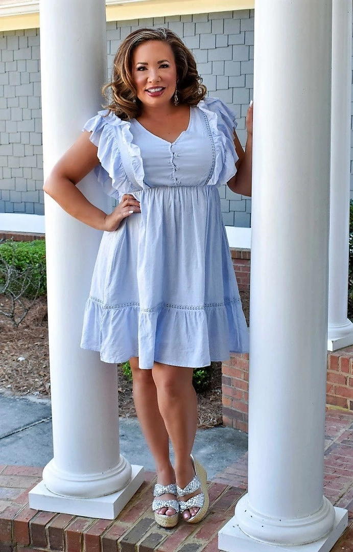 White Birch - D90129 - 3422 On The Way Dress - Sky Blue DRESSES