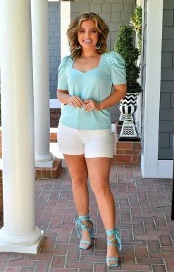 TCEC - CT7863 - 41322 Busy Weekend Top - Light Blue