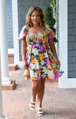 First Love - ID138 - 72322 No Second Thoughts Floral Dress - Multi DRESSES