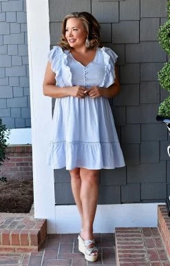 White Birch - D90129 - 3422 On The Way Dress - Sky Blue DRESSES