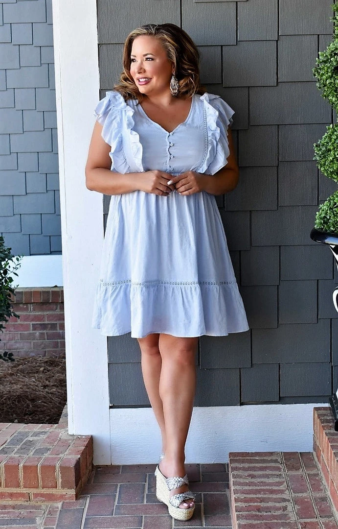 White Birch - D90129 - 3422 On The Way Dress - Sky Blue DRESSES