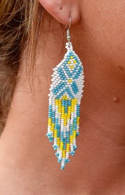 Beaded Corner - E-17-SB-51 - 71222 Accessories Time To Refresh Earrings - Blue/White