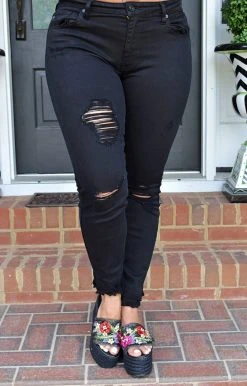 Kancan - C6204BK - 62521 Take Me There Distressed Skinny Jeans BOTTOMS