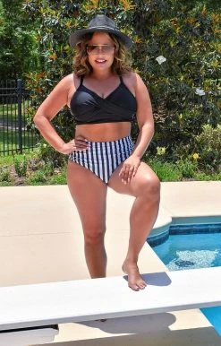 Queen - 120246323 - 6422 Ready To Relax Two Piece Swimsuit - Black/White