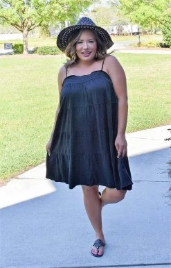 Heimish - BL-WD1085V - 4822 DRESSES Simply A Sweetheart Dress - Black