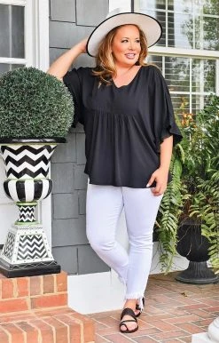 Andree - 18306-PP - 62522 TOPS Stay Connected Oversized Top - Black