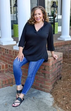 Heimish - BL-ST1002S - 2522 Around The Clock Top - Black