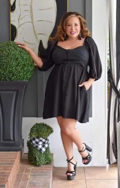 Davi & Dani - JD10628PER - 21022 Sweet Ideas Dress - Black DRESSES