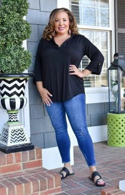 Heimish - BL-ST1002S - 2522 Around The Clock Top - Black