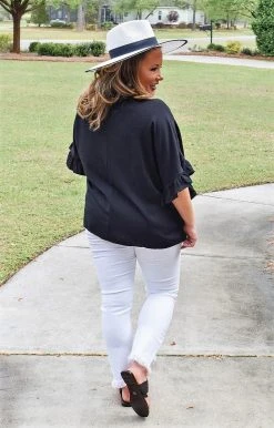 Andree - 18306-PP - 62522 TOPS Stay Connected Oversized Top - Black