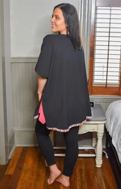 Spin USA - 5001 - 5421 All Time Favorite Kimono/Cover Up - Black Cover Ups