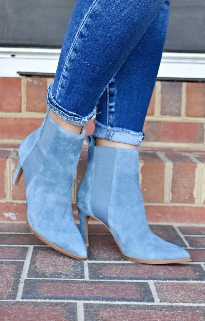 Chinese Laundry - KENSINGTON - 1722 SHOES CHINESE LAUNDRY - Kensington Suede Bootie - Blue