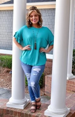 Heimish - BL-ST1011S - 3122 Forgive Me Not Top - Turquoise