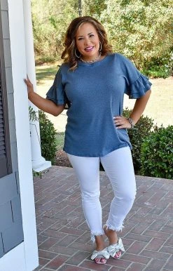 Heimish - BL-ET6656-10 - 32122 Soulful Looks Top - Denim Blue