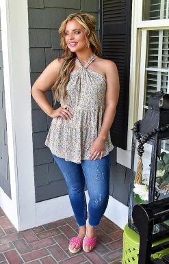 BE Stage - PT11175 - 52122 Totally Brilliant Floral Top - Multi