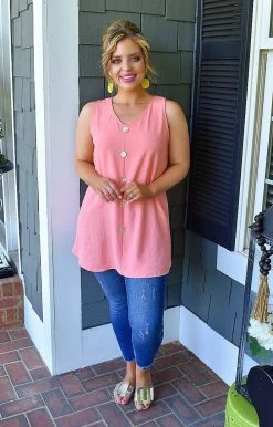 Vision - T6063PP - 6722 TOPS Dazzle Me Top - Coral