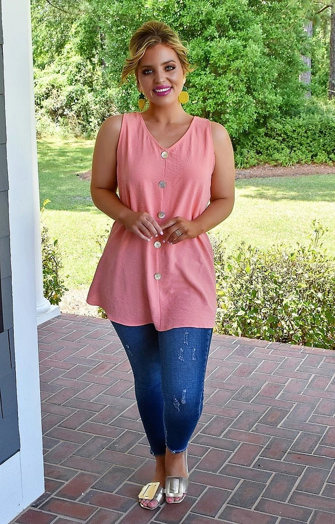 Vision - T6063PP - 6722 TOPS Dazzle Me Top - Coral