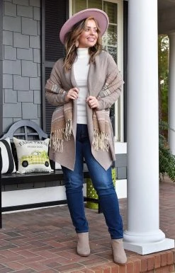 Staccato - 53129PP - 11322 TOPS All The Pretty Things Cardigan - Taupe