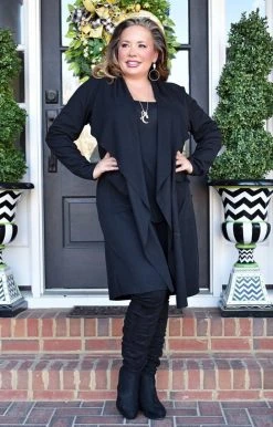 GeeGee - WC9917A - 12022 From Head To Toe Cardigan - Black
