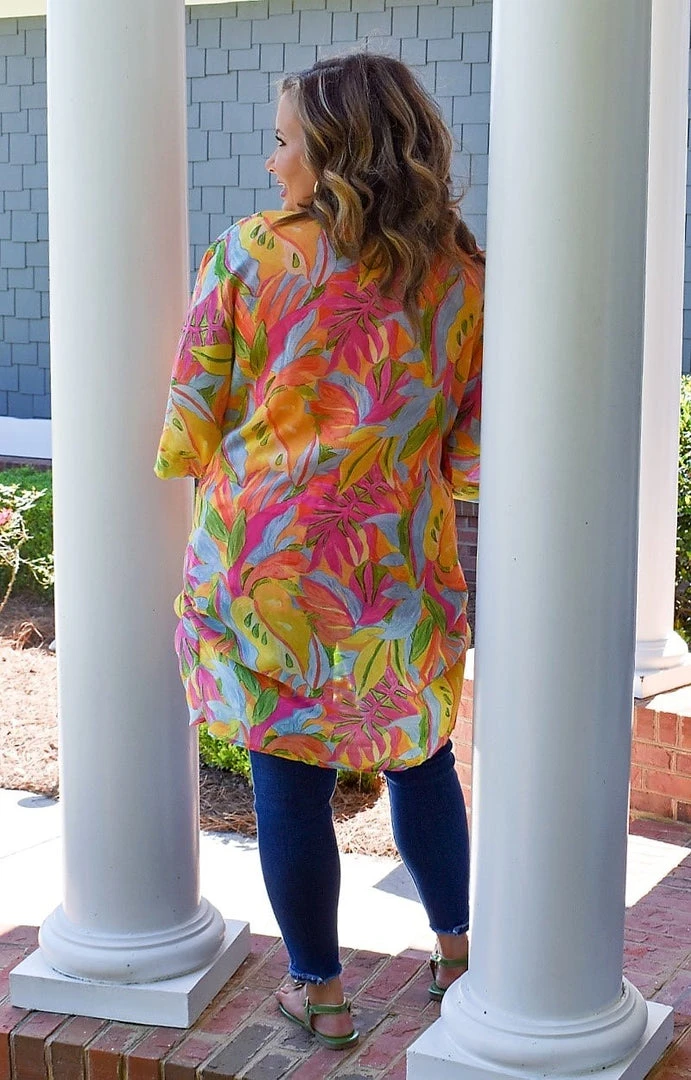 Lime N Chili - LT5720 - 42322 SWIMWEAR Sunset Glow Print Kimono