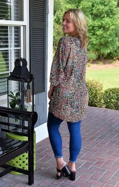 Heimish - SJ1064-34 - 72122 TOPS Is This Real Print Kimono - Multi