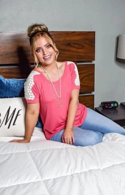 Heimish - BL-ST1033-10 - 2621 Secret Wishes Top - Coral TOPS