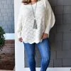 Andree - 15923-4 - 11922 Crush On You Oversized Sweater - Ivory TOPS