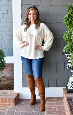 Davi & Dani - DT10526 - 12222 Can't Wait Any Longer Top - Cream